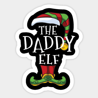 Daddy Elf Family Matching Christmas Holiday Group Gift Pajama Daddy Father Sticker